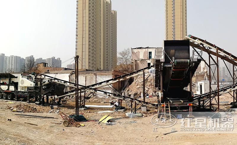 西安客戶(hù)建筑垃圾處理現(xiàn)場(chǎng)