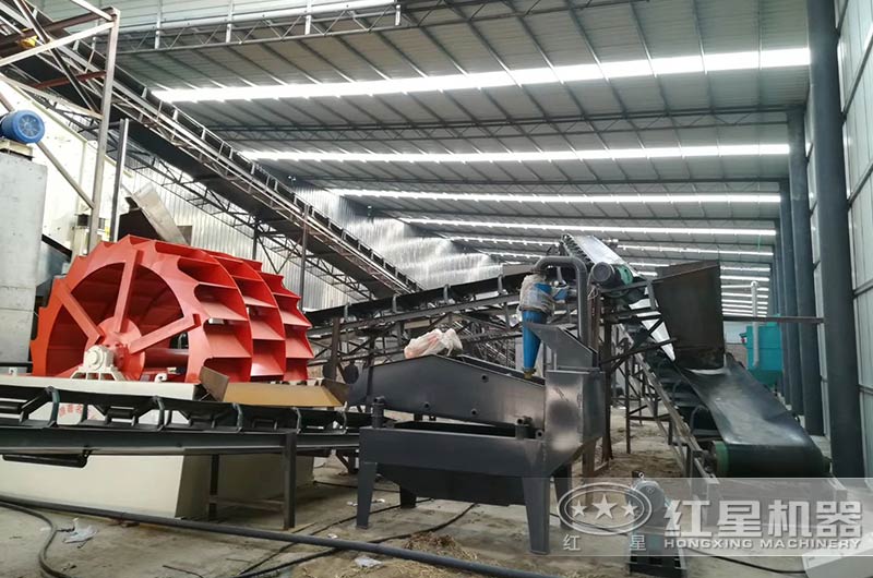 河南客戶洗砂機生產現場圖
