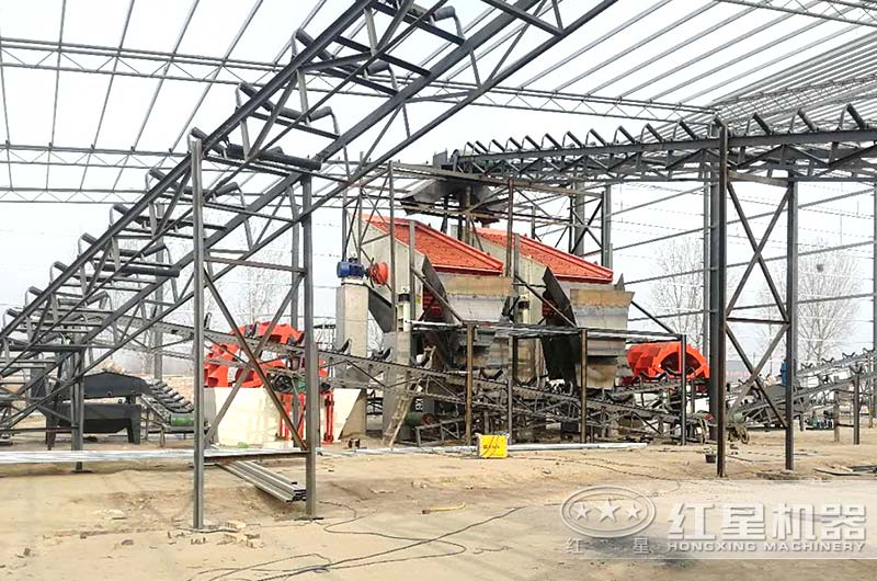 河南客戶洗沙現(xiàn)場(chǎng)實(shí)拍圖