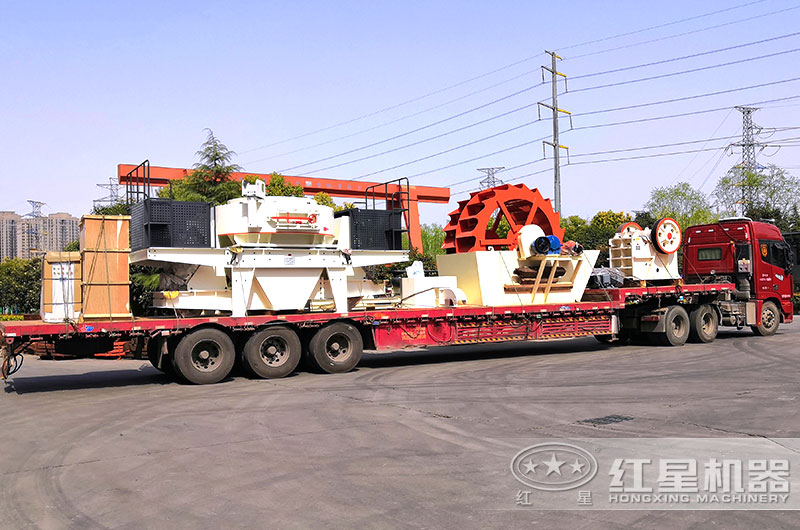 全套機制砂廠生產(chǎn)線設備發(fā)貨