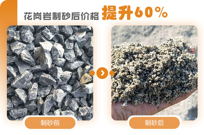 花崗巖廢料制砂后 花崗巖廢料制砂后