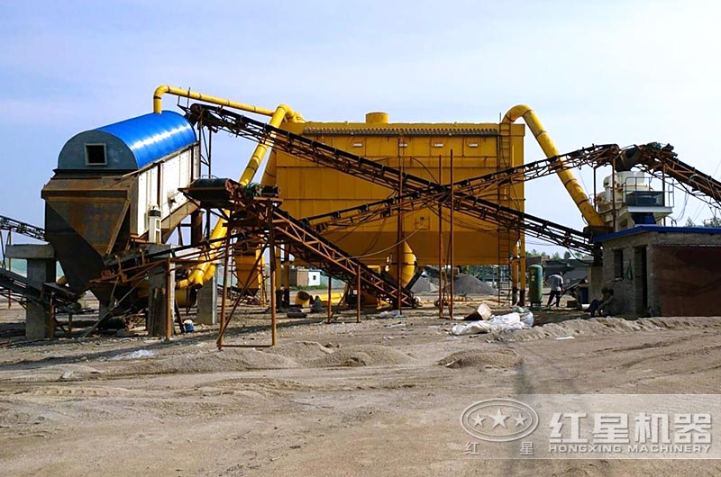 安徽徐州客戶小型制砂廠，配置環(huán)保措施