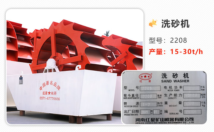 圖1：2208型號水洗石粉設(shè)備、單輪