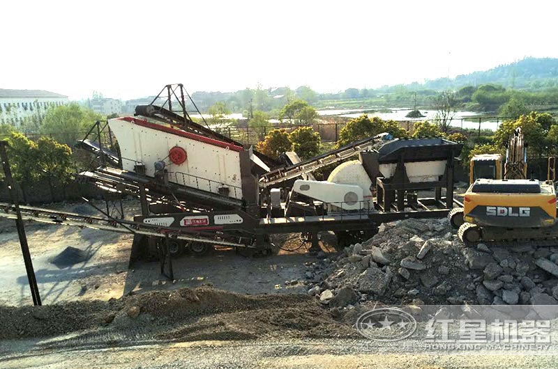 建筑垃圾破碎機處理現場 建筑垃圾破碎機處理現場