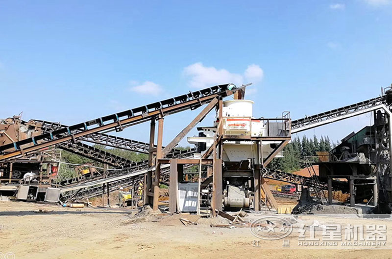 正在江蘇省金湖工作的HVI制砂機
