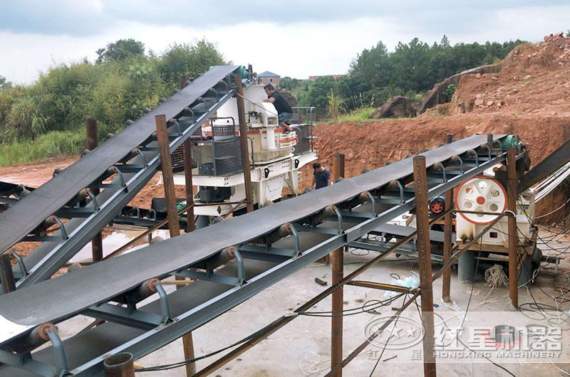 制砂機生產線安裝中